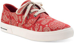 Sun + Stone Mens Red Printed Cushioned Kiva Round Toe Platform Lace-Up Sneakers Shoes 11 M