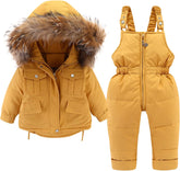 AnFeng Girls' Outerwear Jackets & Coats Baby Kids Girls Boys Winter Thick Warm Hooded Down Coat Down Paraks Pants