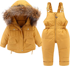 AnFeng Girls' Outerwear Jackets & Coats Baby Kids Girls Boys Winter Thick Warm Hooded Down Coat Down Paraks Pants