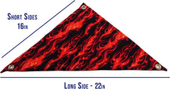 Hammock for Bearded Dragons, Flames Fabric with Suction Cup Hooks