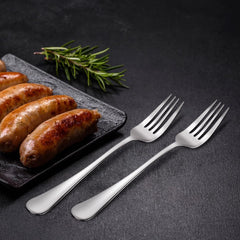 Forks Set of 6 Stainless Steel – Heavy Duty Polished Dinner and Cake Forks for Home, Restaurants, and Events