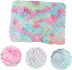TOYANDONA Luxurious Faux Fur Pet Blanket Dog Bed for Crate Warm Plush Mat Pet Supplies