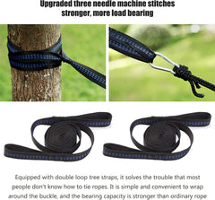 Pilipane Camping Hammock, Double Hammock with Double Hoop Tree Strap, 2 Person Travel Hammock, 270x140cm Portable Nylon Parachute Hammocks for Beach, Garden(Green)