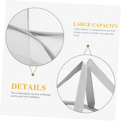 GLEAVI Mesh Laundry Hamper Rattan Foldable Hamper Large Laundry Bag for Boys and Girls and Adults for Home