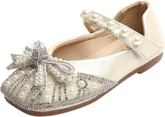 Fashion Autumn Girls Casual Shoes Shiny Pearl Rhinestone Bow Dress Shoes Dance Shoes Toddler Girls Winter Boots
