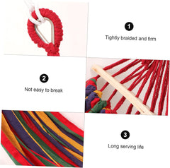 150kg Portable Rollover Canvas Hammock for Camping Hiking Travel Garden Beach