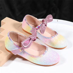 Children Shoes Fashion Flat Mary Jane Shoes Bowknot Princess Flower Wedding Party Dress Shoes Sandals for Kids (Pink, 1.5 Big Kids)