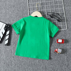 Summer Toddler Boys Girls Short Sleeve Cartoon Prints Casual Tops for Kids Clothes Thermal Top Boy