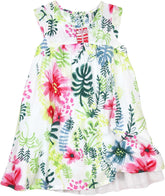 Deux par Deux Little Girls' Dress and Leggings Flamingo Edit, Sizes 18M-6