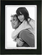 Malden 6x8 Picture Frame - Wide Real Wood Molding, Real Glass - Black