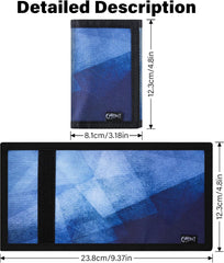 Men’s Nylon Trifold RFID Wallet with ID Window, Slim Security Wallet for Card Cash Holder, Modern Fashion Stylish Wallet Gifts for Teen Boys and Men, One Size -Triangle Blue