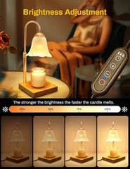 DORESshop Candle Warmer Lamp, Electric Candle Lamp Warmer with 2 Bulbs, Dimmable for Jar Candles, Ideal Gifts for Mom