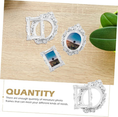 12Pcs Mini Picture Frame European Style Compact Photo Holder Decor DIY Resin Frames for Home Decoration for Photography and Unique Crafts