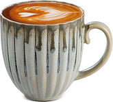 LUXU Ceramic Coffee Mugs set,10 oz Coffee Tea Cups,Porcelain Cappuccino Cups,Cute Coffee Bar Accessories,Handmade Latte Mugs Ideal for Mocha,Cocoa,Cereal,Cafe,Restaurant