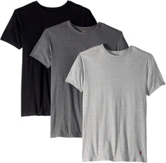 POLO Men's Ralph Lauren Slim Fit Wicking Crew Undershirts 3-Pack