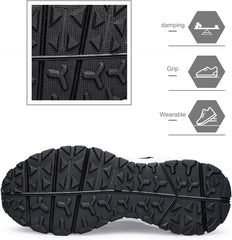 Mens Slip On Walking Running Sneakers Athletic Basketball Tennis Shoes Lightweight Workout Breathable Fashion Sneakers Black Size 9