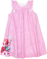 Deux par Deux Little Girls' Chambray Dress High Style at Low Tide, Sizes 18M-6
