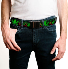Buckle-Down Men's Web Belt Weed, Multicolor, 1.5" Wide-Fits up to 42" Pant Size