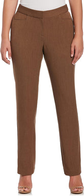 Rafaella Women's Curvy Fit Gabardine Slim Leg Pant