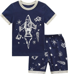 RKOIAN Little Boys Girls' Pajamas Sets Glow in The Dark Toddler Pjs Cotton Kids Sleepwear