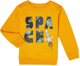 Gold Toddler Boy Space Fleece Top