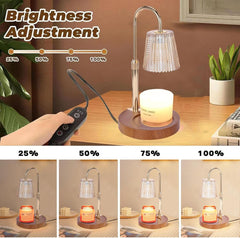 Electric Timer Candle Warmer Light,with Bracket Dimmable Candles Wax Glass Warmers Lamps for Jar Candles Burner No Flame Scented Melting Warming Lantern Adjustable Height(50W*4PCS) (2Pack-C)