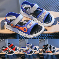 Summer Boys Rubber Bottom Non Slip Sandals Baby Cartoon Adjustable Design Shoes Fashion Sandals for Kids
