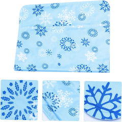 GANAZONO Dog Cooling Mat Pet Cooling Pad Snowflake Pattern Outdoor Indoor Use Gel Ice Pad for Dogs Cats Multi-use Bed Crate Kennel Sofa Car Pillow