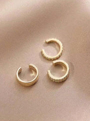 Gold and Silver Non-Piercing Ear Cuffs for Women Clip On Cartilage Earring Set Jewelry