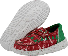 Hey Dude Wally Toddler Jolly Jingle Size C6 | Toddler's Shoes | Kid's Slip On Loafers | Comfortable & Light-Weight