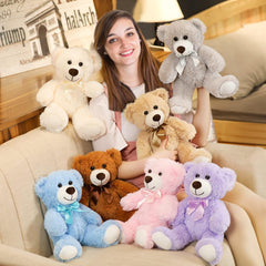 Teddy Bear Plush Cute Stuffed Animal Toys Pillow Bear Doll Gift for Kids Boys Girls Birthday Christmas Valentine's Day (13.7In/35CM, Blue)