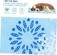 GANAZONO Dog Cooling Mat Pet Cooling Pad Snowflake Pattern Outdoor Indoor Use Gel Ice Pad for Dogs Cats Multi-use Bed Crate Kennel Sofa Car Pillow
