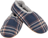 Elanze Designs Mens Plaid Plush Lined Cozy Non Slip Indoor Soft Slippers