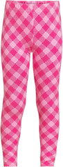 Lands' End G Solid Ankle Legging Pink Gingham Kids X-Large