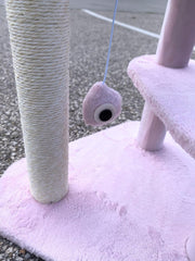 22 Inch Pink Monster Cat Scratch Post, Cat Tower Cat Tree Cat Scratcher