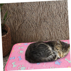 SUPVOX Warm Fleece Pet Blanket Washable Dog Blanket Puppy Pad Nonslip Backing for Pet Beds