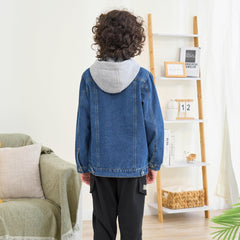 Boys' Denim Jacket Outerwear, 12M-14 Years