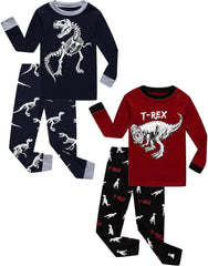 KikizYe Little Big Boys Girls Pajamas Set Kids PJs 100% Cotton Sleepwear