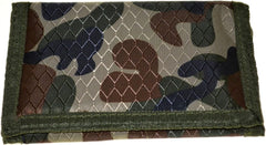 Pyinmanar Camouflage Trifold Wallet for Men, Military Enthusiasts, Sportsmen, Outdoor Adventurers, Zipper Closure, Nylon Material