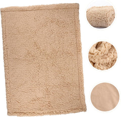 SUPVOX Warm Pet Cushion Mat Thick Cashmere Dog Blanket for Winter Cozy Bed Cover for Dogs and Cats for Sofa Use Khaki
