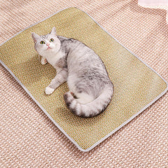 Cooling pad,Breathable Mat Woven Rattan Pad for Dog and Cats Comfortable Bed Cushions with Option Size Easy to
