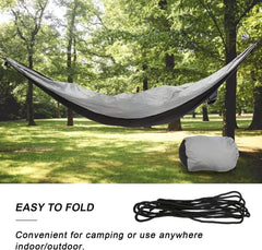Camping Hammock, Lightweight Portable High Strength Outdoor Single Double Portable Hammocks with Strap and Storage Bag for Camping, Patio, Backyard, Outdoor, Hiking, Travel, 260x140cm