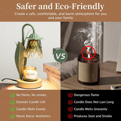 Scented Candle Heat Lamp,Birthday Gift for Women Mom,Candles Heater Lamp with Timer Dimmer Adjustable Height Wax Warmer Wax Fuse Warm House Gift New Home Bedroom Office Decoration