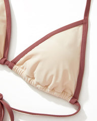 MOSHENGQI Women Sexy Brazilian Bikini 2 Piece Spaghetti Strap Top Thong Swimsuit Bathing Suit