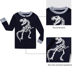 KikizYe Little Big Boys Girls Pajamas Set Kids PJs 100% Cotton Sleepwear