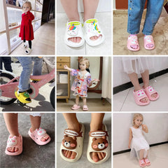 techcity Toddler Little Kids Slide Sandals Cute Summer Shower Beach Pool Slippers Thick Sole Slip On Sandals Water Shoes with Backstrap Boys Girls Clogs