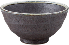 Black and White Rice Bowl, 45528243, 4.7 x 2.4 inches (12 x 6 cm), Made in Japan