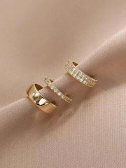 Gold and Silver Non-Piercing Ear Cuffs for Women Clip On Cartilage Earring Set Jewelry