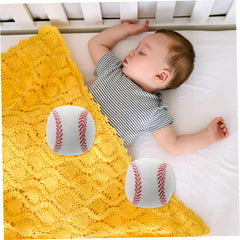 Toyvian 2pcs Plush Baseball Pillow Fluffy Stuffed Baseball Toys for Boys and Girls Soft Decorative Throw Cushions for Bedroom Sofa Comfortable Sports