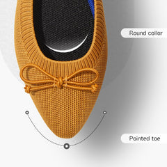 Shupua Women's Flats Black Flats Shoes Pointed Toe Ballet Flats Comfortable Bow Girls Flats Dressy